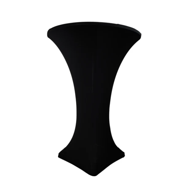 30 Black Spandex Tablecloth for Inch Round Table